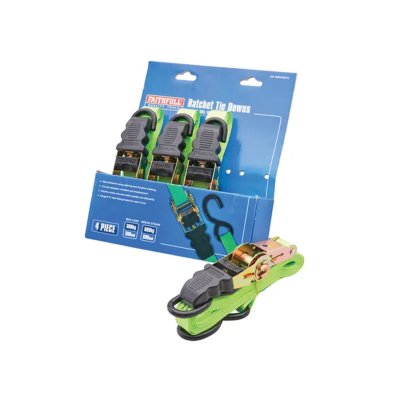 Faithfull 4 Piece Ratchet Tie Down Set
