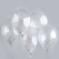 Iridescent Confetti 12" Latex  Balloons - Pack of 5