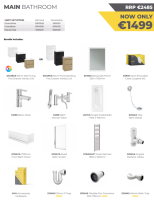 MAIN BATHROOM BUNDLE - SOURCE FLOORSTANDING 50CM TWO DRAWER UNIT GLOSS WHITE MAIN SUITE PACK