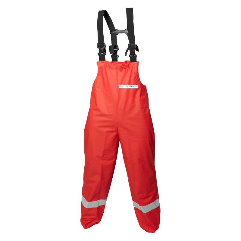 WashGuard Chemical Resistant Bib & Brace XXXL, Red