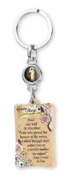 Key Ring/Olive Wood/Medal/Divine Mercy   (74673)