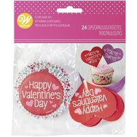 WILTON :VALENTINE: TOPPERS & BAKING CASES 