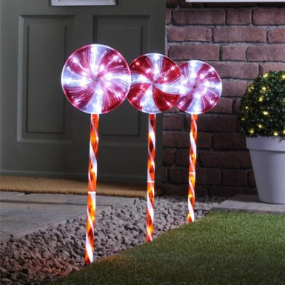 Set of 3 Candy Pop Path Lights 