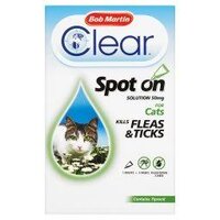 Bob Martin Clear Cat Spot-On Flea Drops 1 Tube 100mg/ml x 1