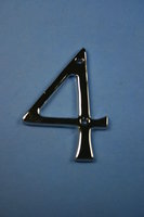 Number 4 Chrome Numeral