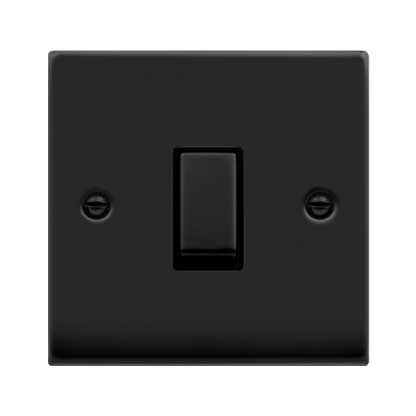 Click Deco 1G 20A DP Switch Matt Black Black Insert VPMB722BK