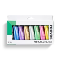 Reeves - Fine Acrylic Set 8 x 22ml - Metallic