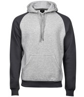 TEE JAYS TWO TONE RAGLAN HOODED SWEATSHIRT