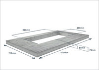 Concrete Double Chimney Cap 45x28 (1170x710mm)