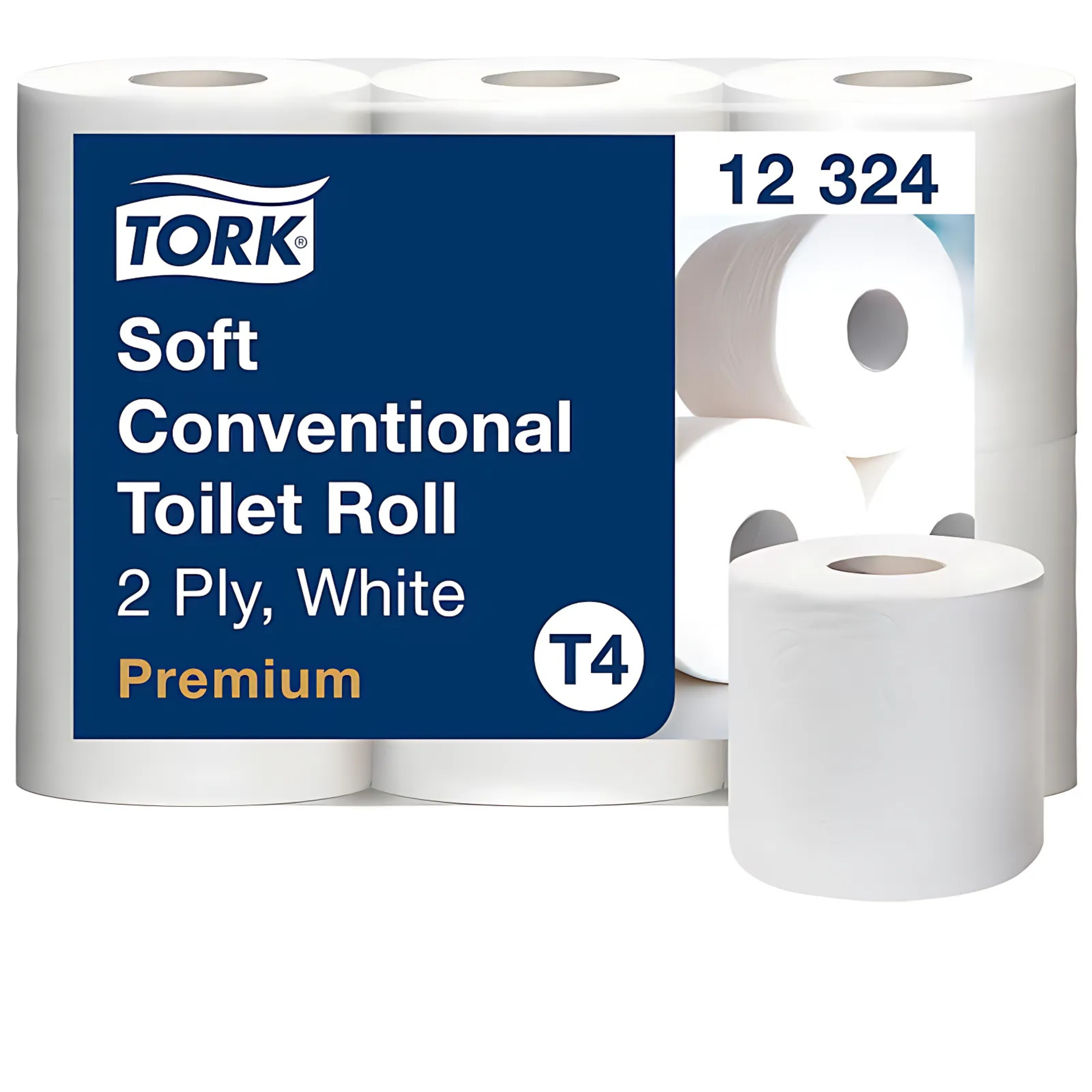 Tork Soft Conventional Toilet Roll Premium, 2 Ply