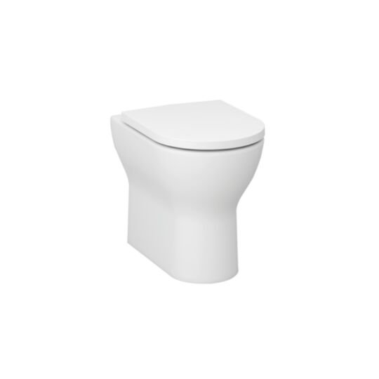 Tucker French Dartford Comfort Height Rimless Back To Wall Pan with Soft Close Seat