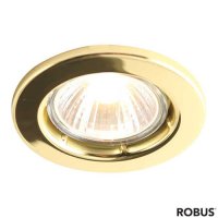 Robus RS201E-02 GU10 Straight Downlight Brass