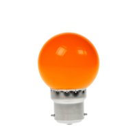 Prolite 1W LED Polycarbonate Golf Ball Lamp, BC Orange (Non-Dimmable)