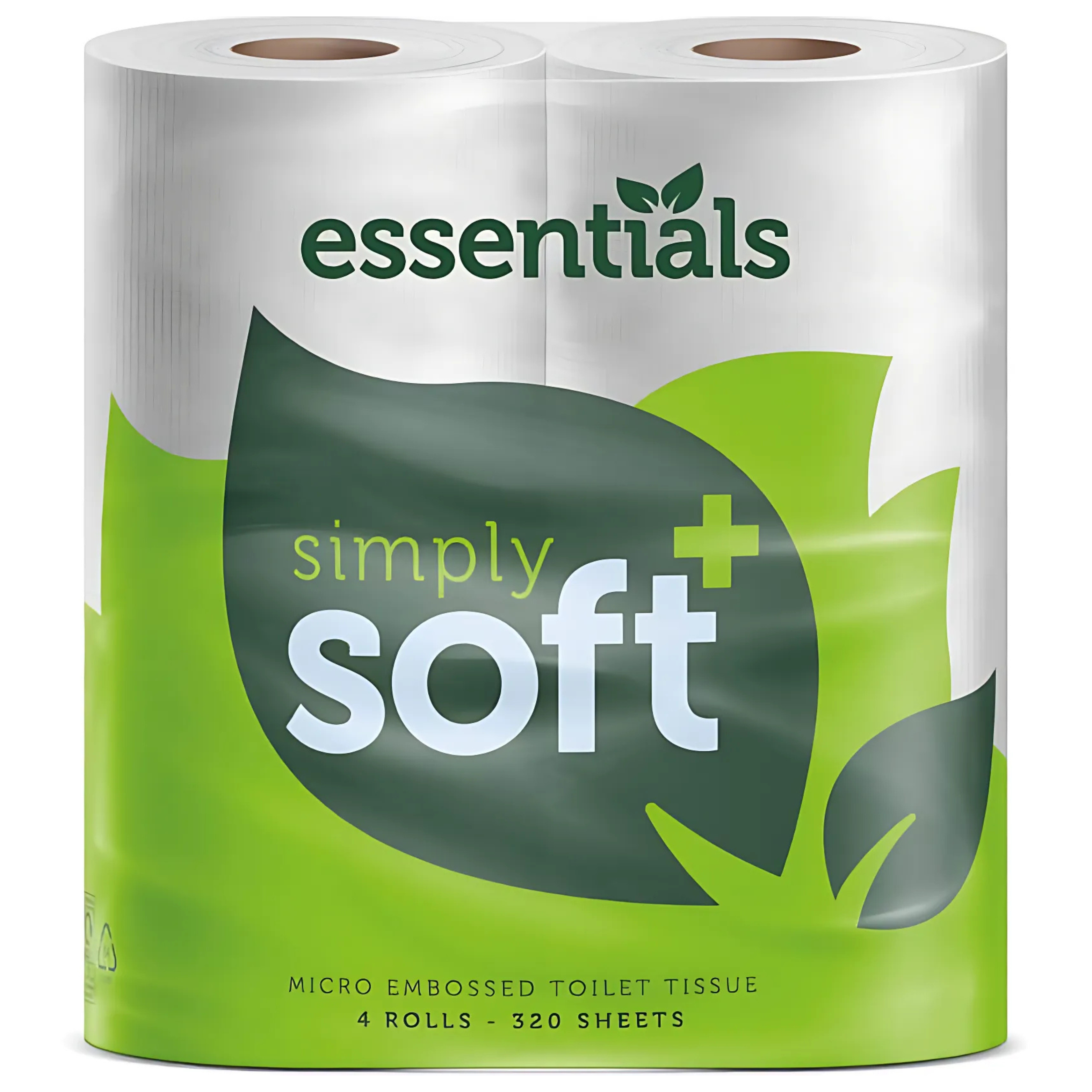 2-Ply Toilet Roll, Embossed, 320 Sheets, 48 Rolls, Case
