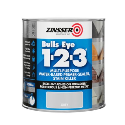 Zinsser Bulls Eye 1-2-3 Primer 1L - Grey