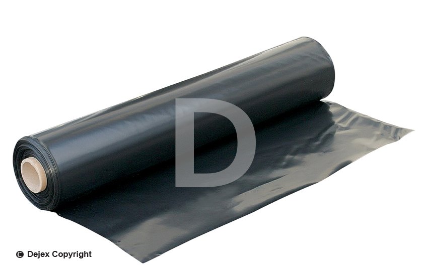 8.0m x 50m x 100mu BLACK POLY 