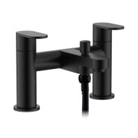 Tucker French Tulla Bath Shower Mixer + Kit (Two Taphole) Matt Black
