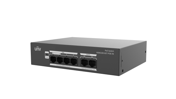 Uniview NSW2100-6GT-POE-IN  4 PoE ports and 2 Gigabit ports