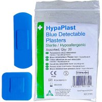 HYPAPLAST BLUE METAL DETECTABLE PLASTERS ASSORTED PACK 20