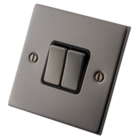 Black Nickel 2 Gang 2 Way Switch