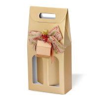 Gold Silk 2 Bottle Box 180 x 90 x 385mm - Pack of 10