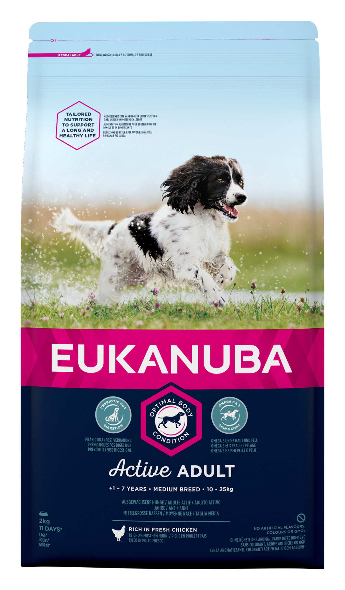 Eukanuba Active Adult Medium Breed Chicken 2kg AR Wholesale