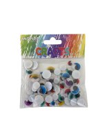 Wiggly Eyes - Coloured with Lashes (48)