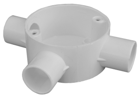 20mm PVC Tee Box White