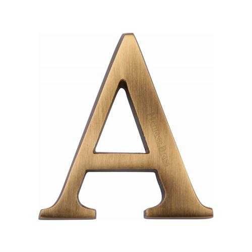 C1565 2 Q-AT - HERITAGE BRASS ALPHABET Q PIN FIX 51MM (2) ANTIQU