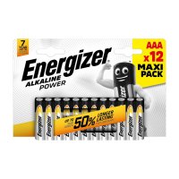 ENERGIZER ALKALINE POWER BATTERY AAA 12 PACK