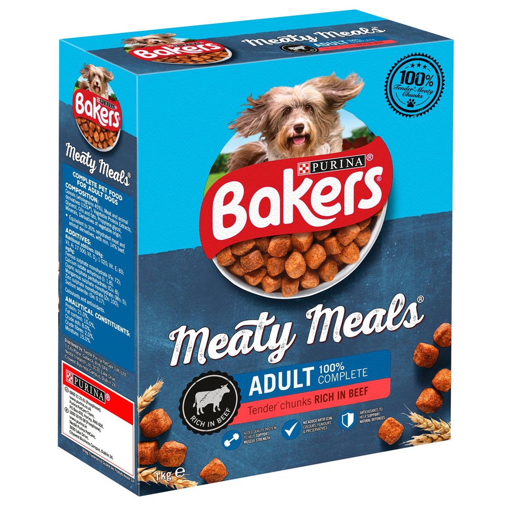 Bakers 12621523 Complete Dog Meaty Meals Beef 5x1kg