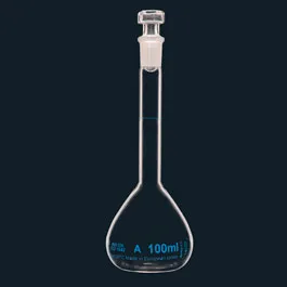 Volumetric Flask, Class A, 100ml PE stopper, Serial Number And Conformity Certified 14/23