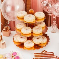 Rose Gold 3 Tier Scallop Cake Stand