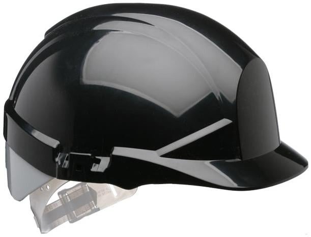 REFLEX SAFETY HELMET BLACK WITH SILVER REAR FLASH