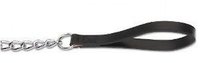 Ancol Leather Chain Lead - X-Heavy 20" Black x 1