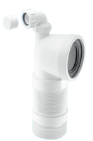 McAlpine 90 Degree Flexible WC Connector with Universal Vent Boss WC-CON8FV