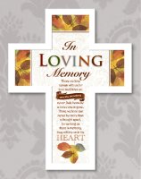 Wood Message Cross 10 3/4 inch/Loving Memory   (12607)