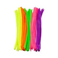 Chenille Pipe Cleaners - Flourescent 12in - 100 piece