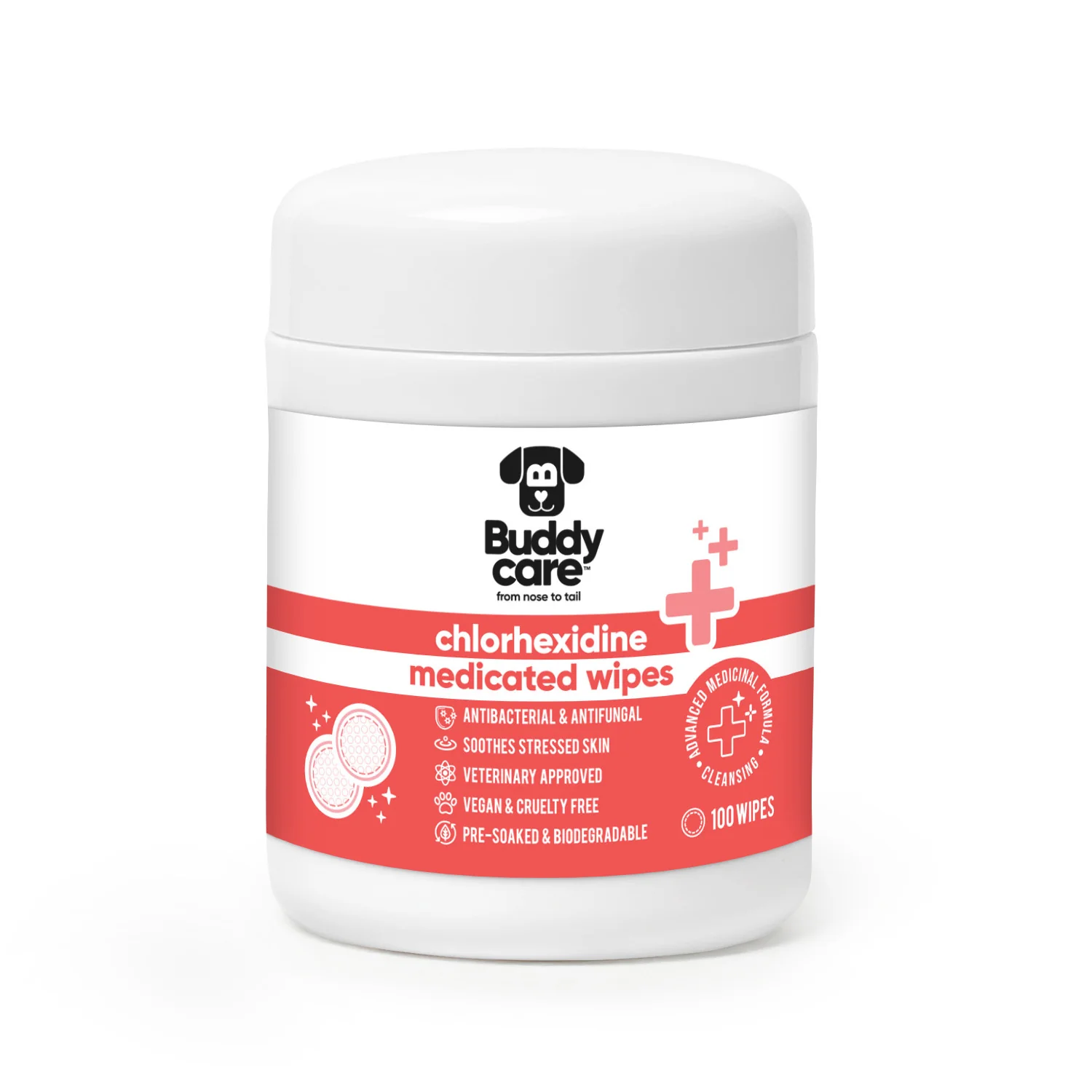 Buddycare Chlorhexidine 100 Wipes