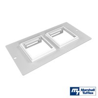 Marshall-Tufflex 4 Compartment Floor Box Accessory Plate - 2 Aperture Euro Mod Plate & Collars
