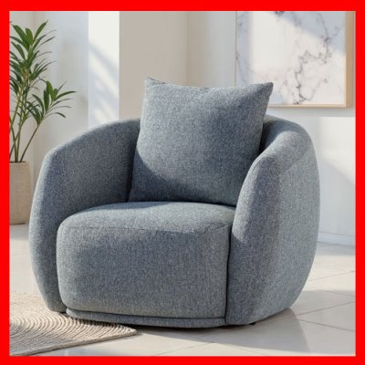 Corfu Swivel Chair - Grey 