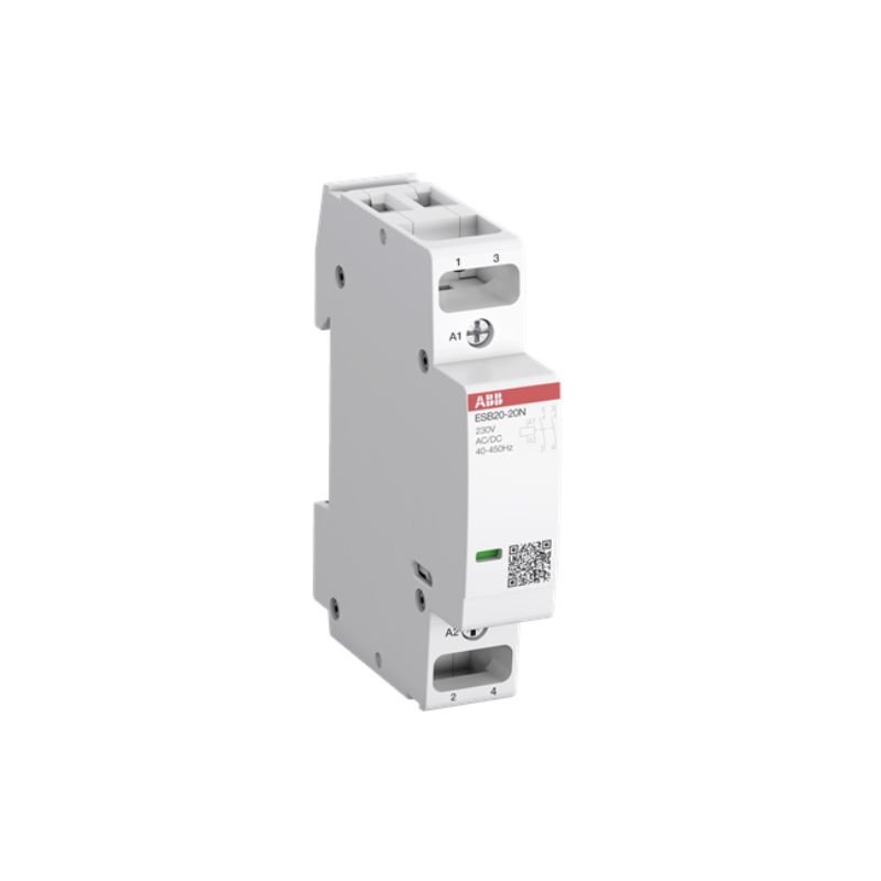 ESB20-02N-06 ABB Modular Contactor 20A 2P NC 230V AC/DC Coil 1SBE121111R0602