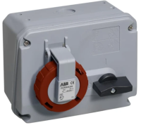 Amphenol 432MHS3W Industrial Switched Interlocked Socket Outlet