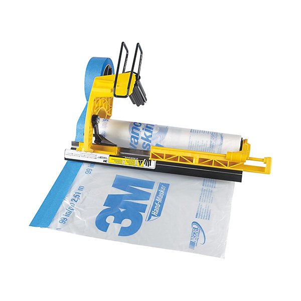3M Hand Masker Pre-Assembled Masking Film & Tape Kit in Use