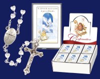 Pearl Rosary/Heart Shape/Confirmation   (F6198)