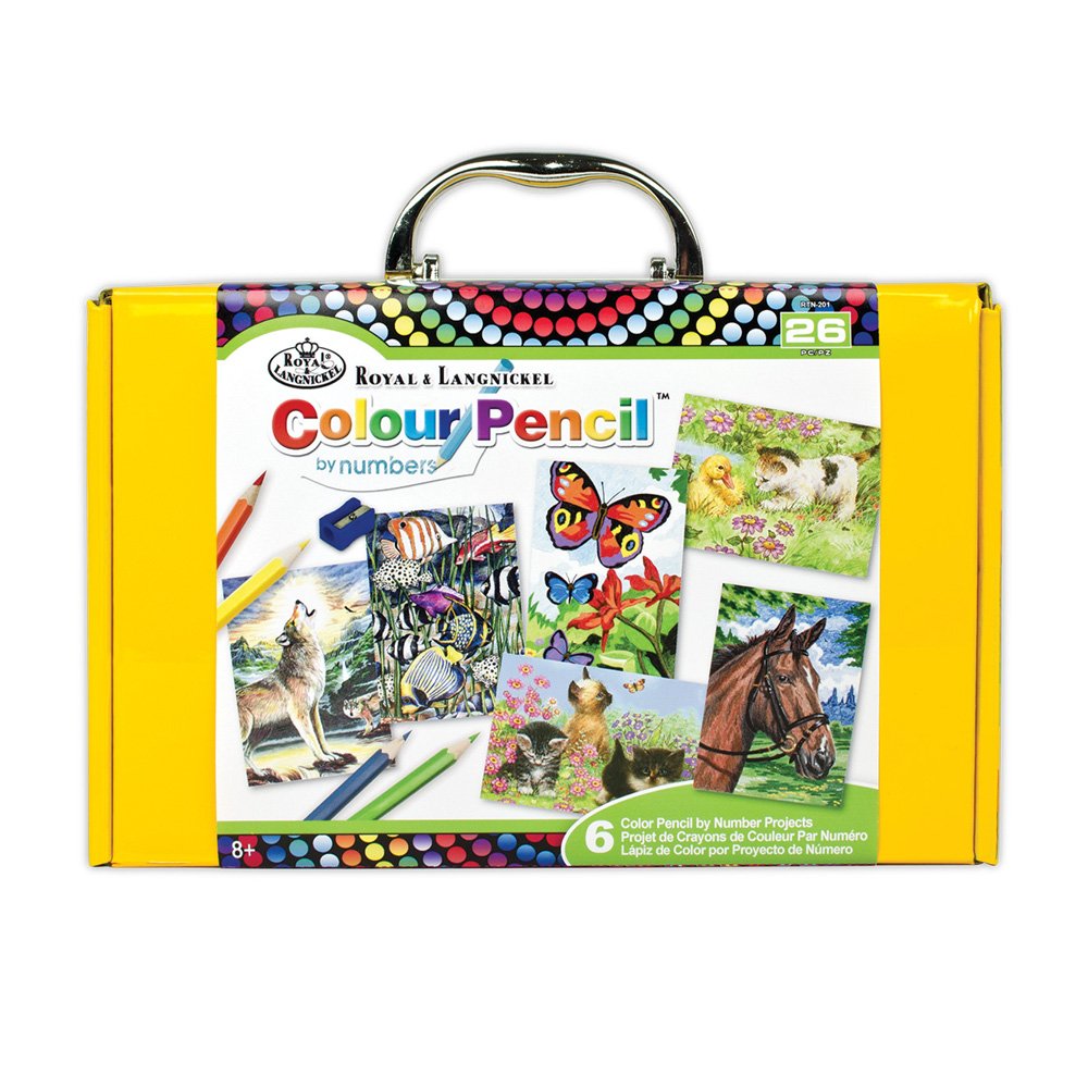 Royal And Langnickel Yellow Colour By Number 26pc Pencil Kit