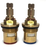 Bristan 1/4 Turn 1/2 Cold and Hot (Pair) 8/20 CD Valves VS01-C24 PAIR