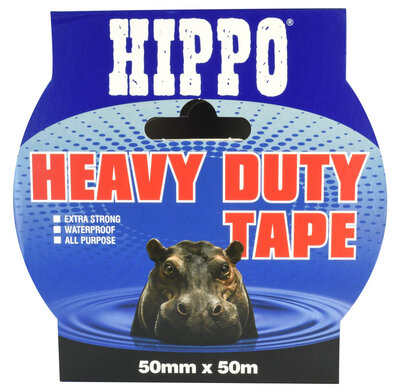 Hippo Heavy Duty All Purpose Tape Black 50mm x 50m