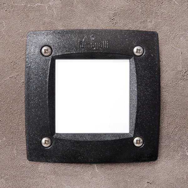 Fumagalli Leti 100 Square Plain Recessed Bricklight Black