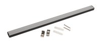 SURFACE ALUMINIUM EXTRUSION, 9.6MM DEEP 16MM INNER WIDTH 2M LONG Black
